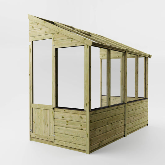 Premium Timber Evesham Wall Mounted Greenhouse (8x4)