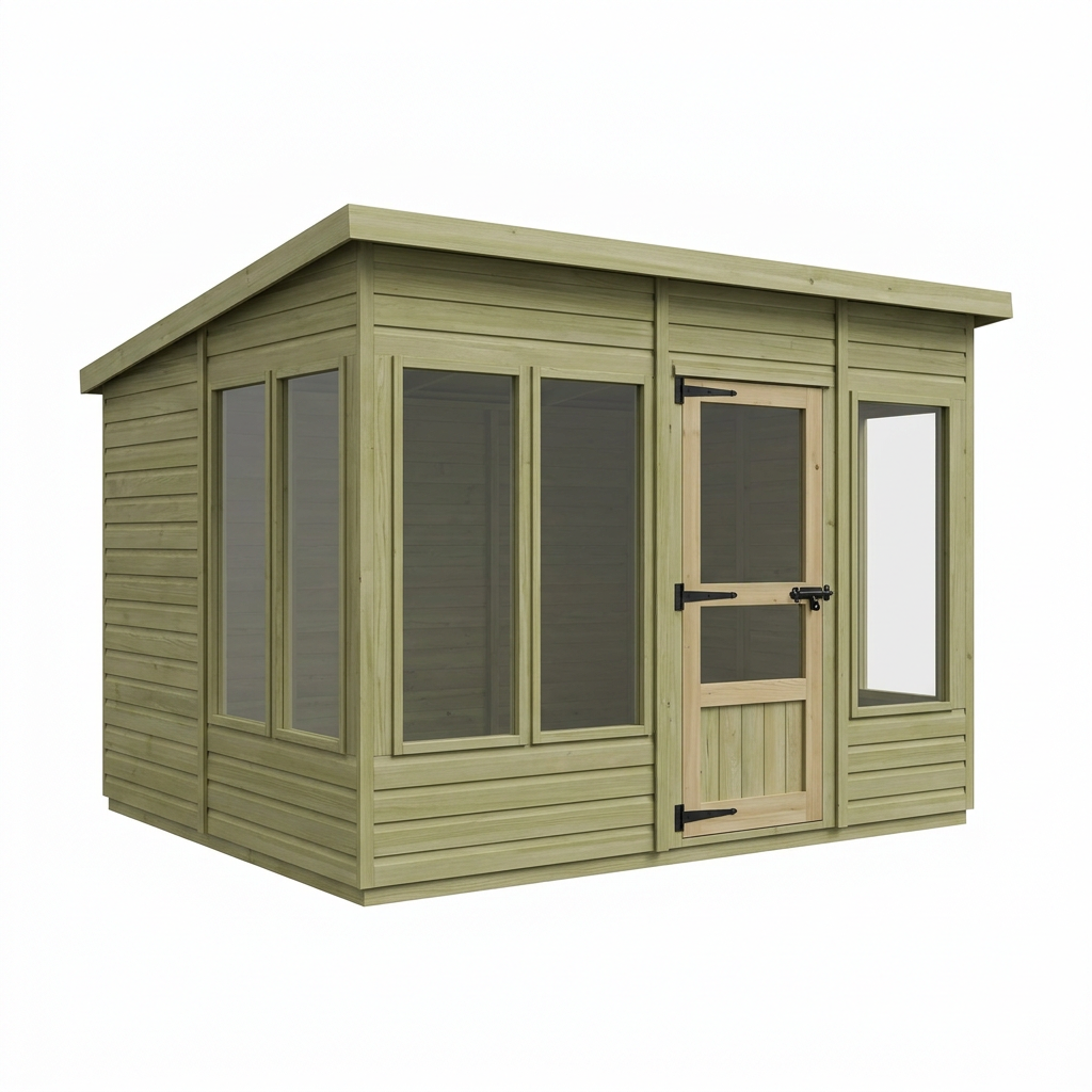 15 x 10 Pent Summer House - view 2