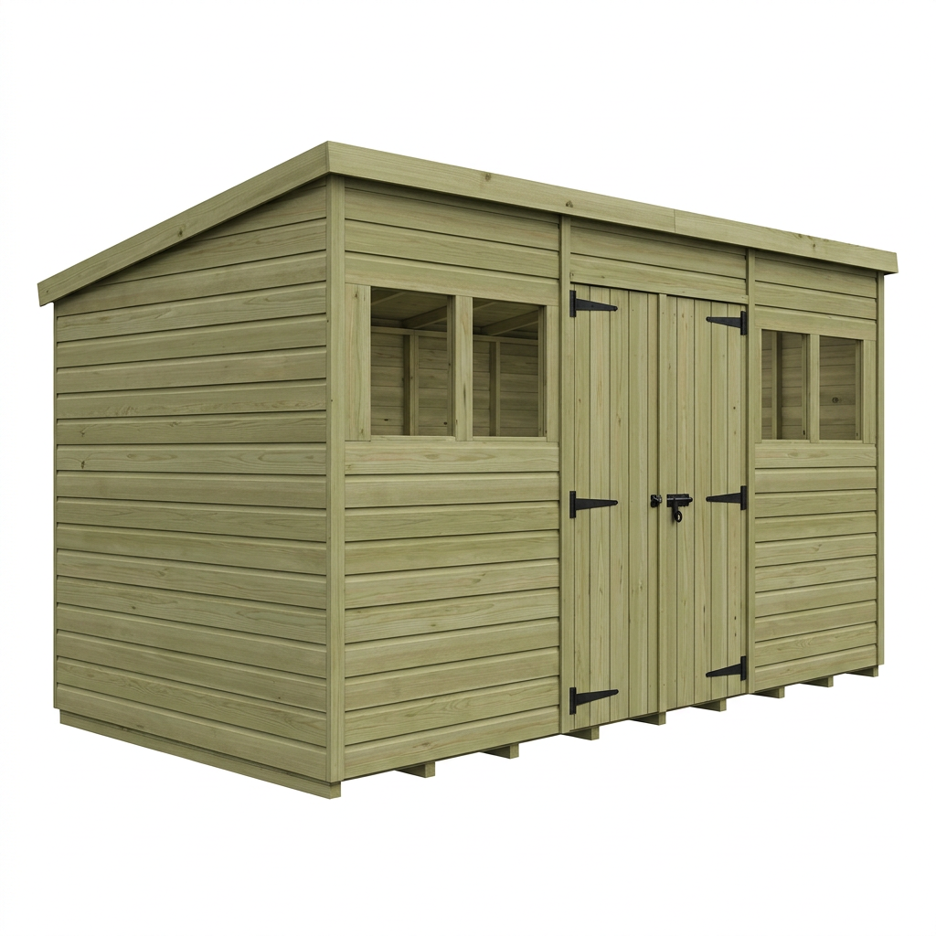 19 x 10 Security Pent Shed - view 2