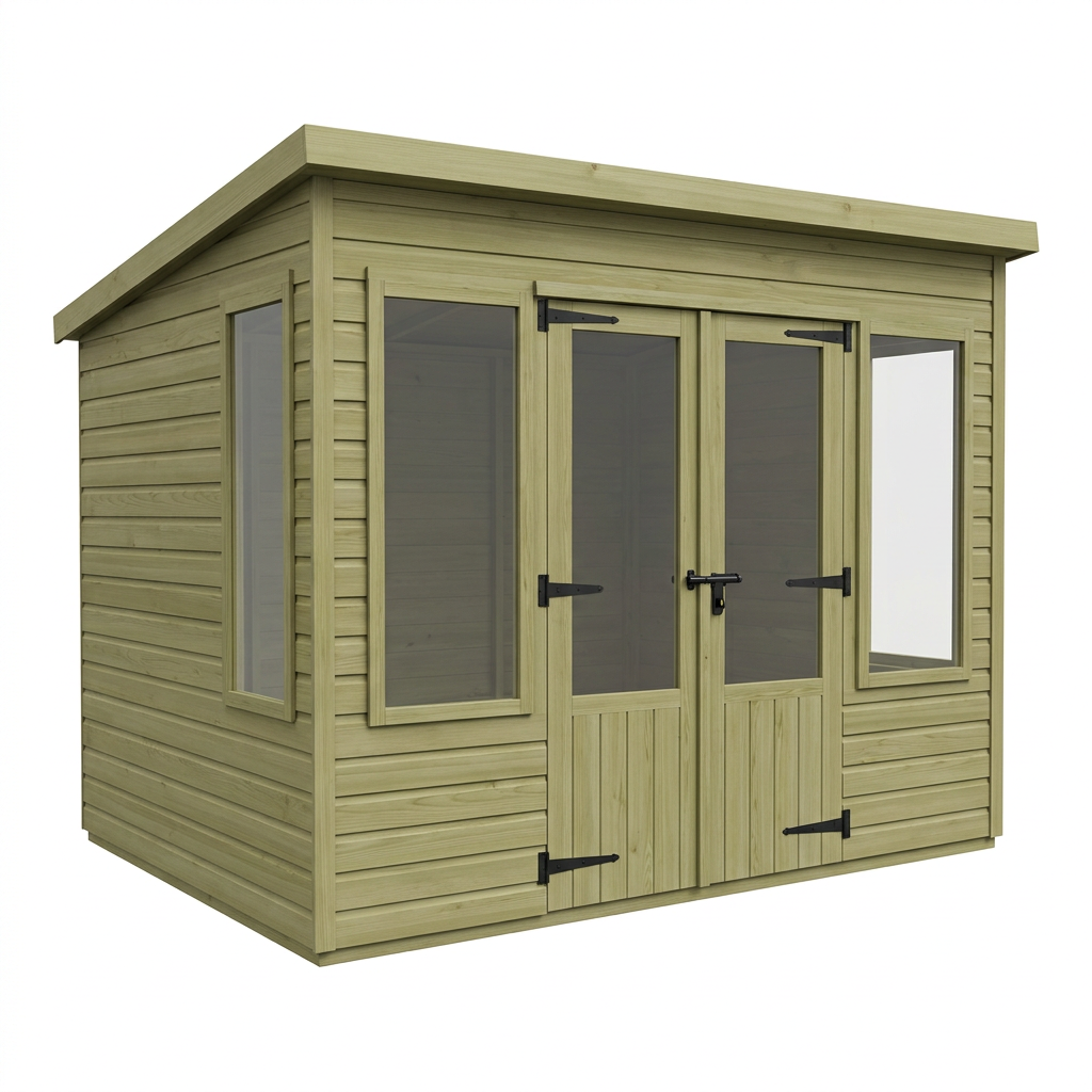 6 x 9 Pent Summer House - view 2