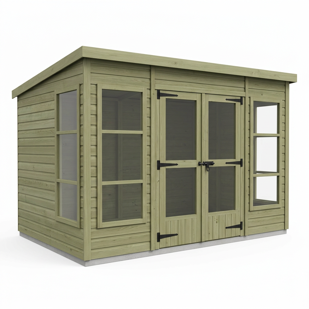 9 x 5 Pent Summer House - view 2
