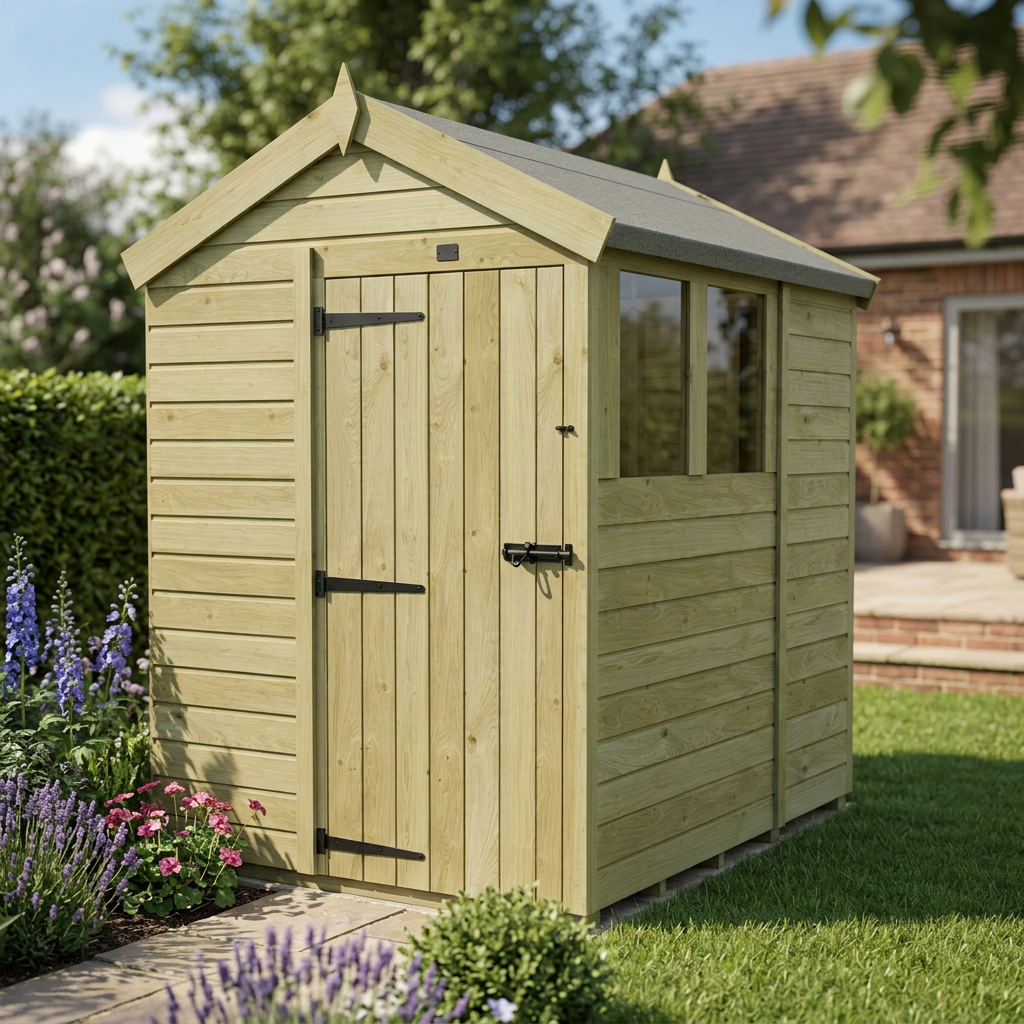 5 x 6 Apex Shed (Single Door, With Windows) - view 6