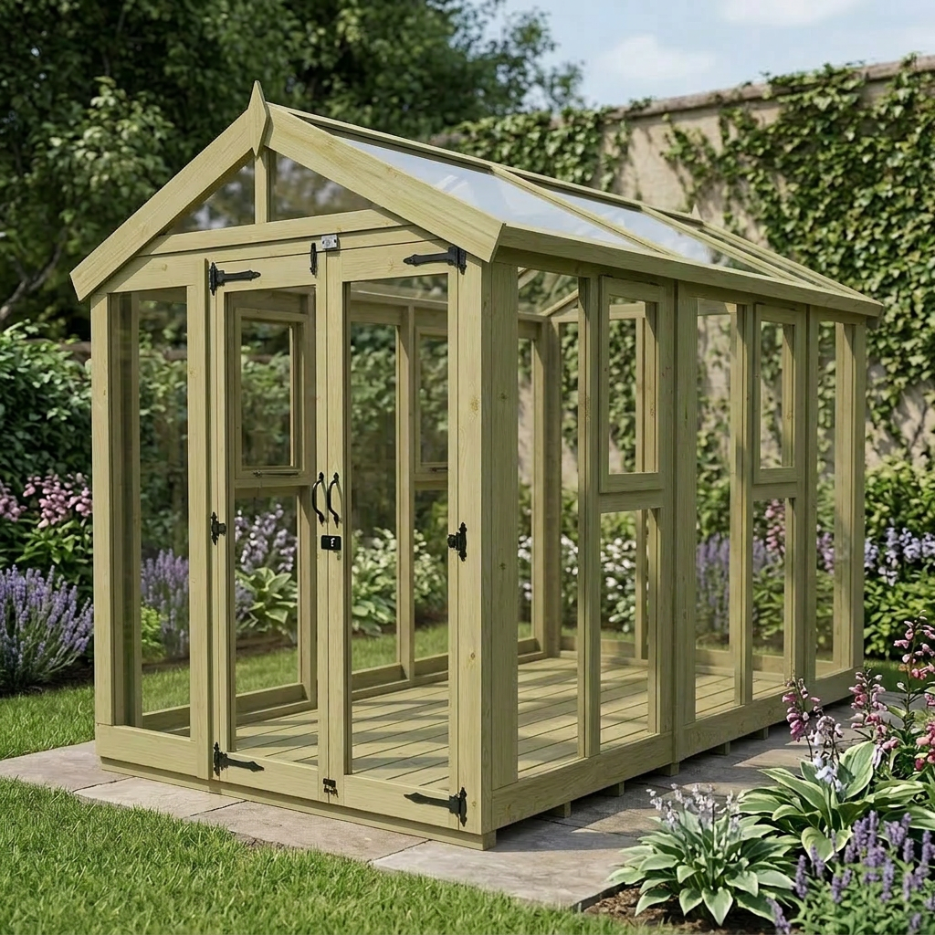 6x10 Glass Greenhouse - view 6