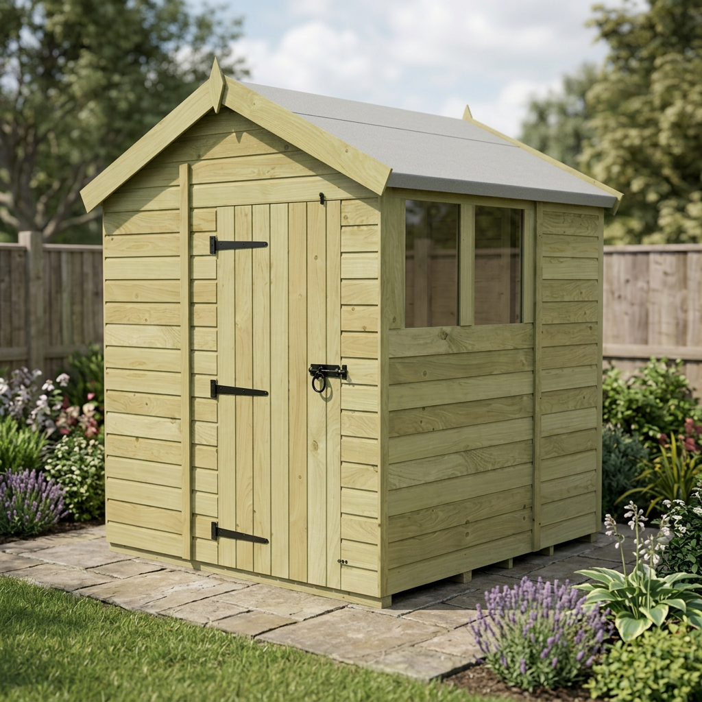 7 x 6 Apex Shed (Single Door, With Windows) - view 6