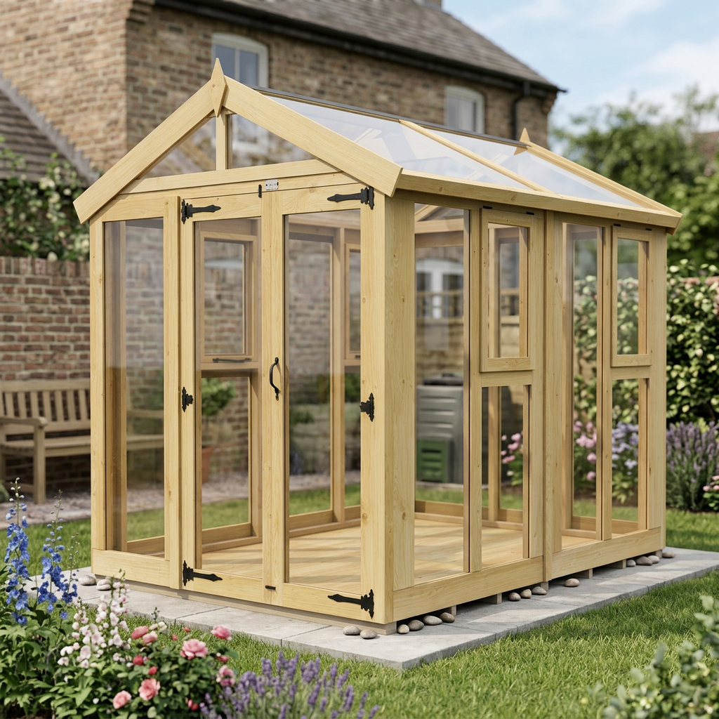 6x8 Glass Greenhouse - view 3