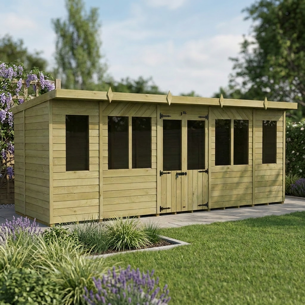 18 x 5 Pent Summer House - view 6