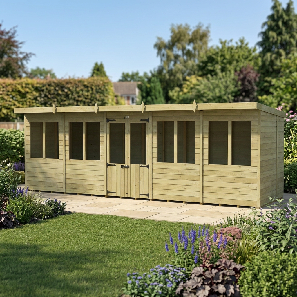 20 x 7 Pent Summer House - view 6