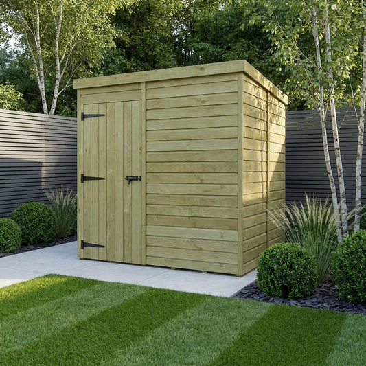 7 x 5 Pent Shed (Single Door, No Windows) - view 2