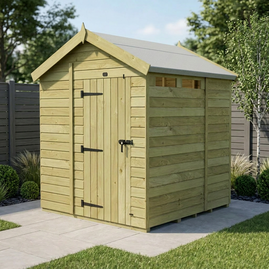6 x 6 Apex Security Shed - view 2