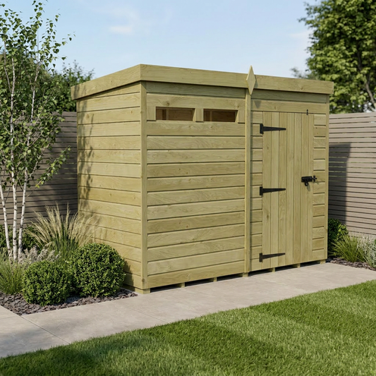 8 x 4 Security Pent Shed - view 2