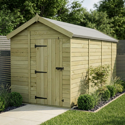 7 x 14 Apex Shed (Single Door, No Windows) - view 2