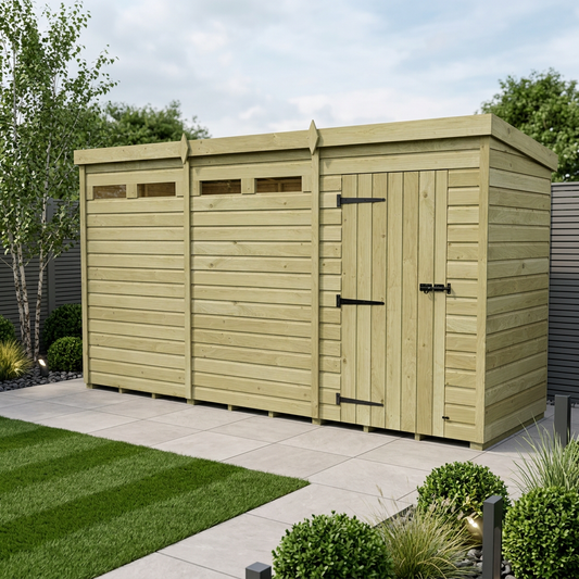14 x 4 Security Pent Shed - view 2