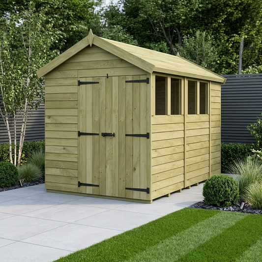 7 x 10 Apex Shed (Double Door, With Windows) - view 2