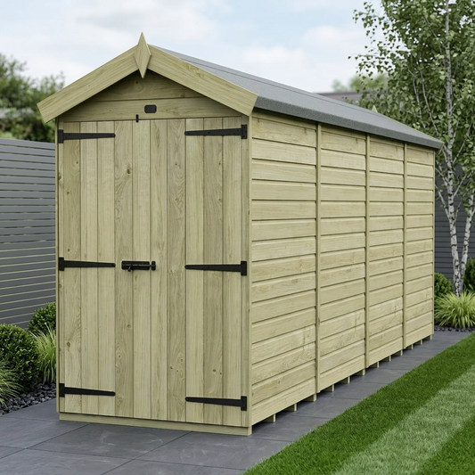 4 x 15 Apex Shed (Double Door, No Windows) - view 2