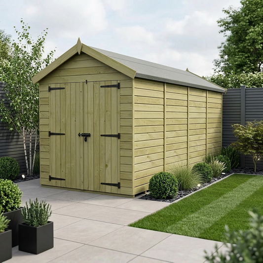 6 x 20 Apex Shed (Double Door, No Windows) - view 2