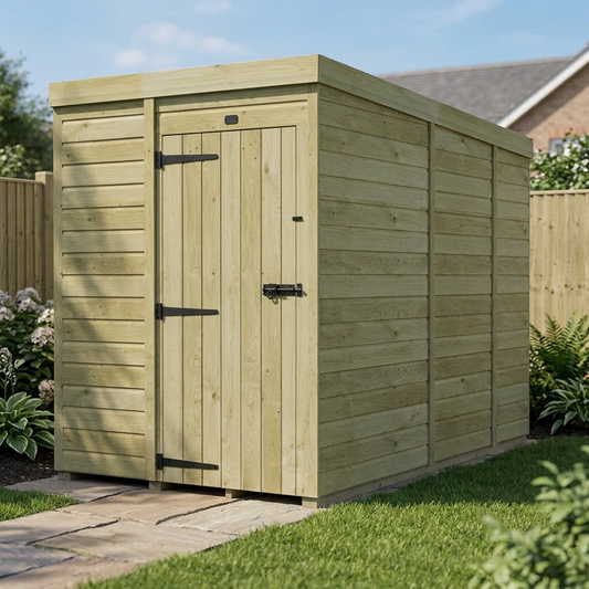 5 x 9 Pent Shed (Single Door, No Windows) - view 2