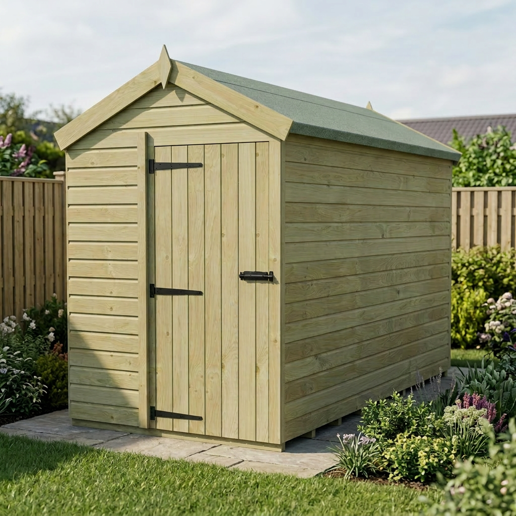 5 x 10 Apex Shed (Single Door, No Windows) - view 6