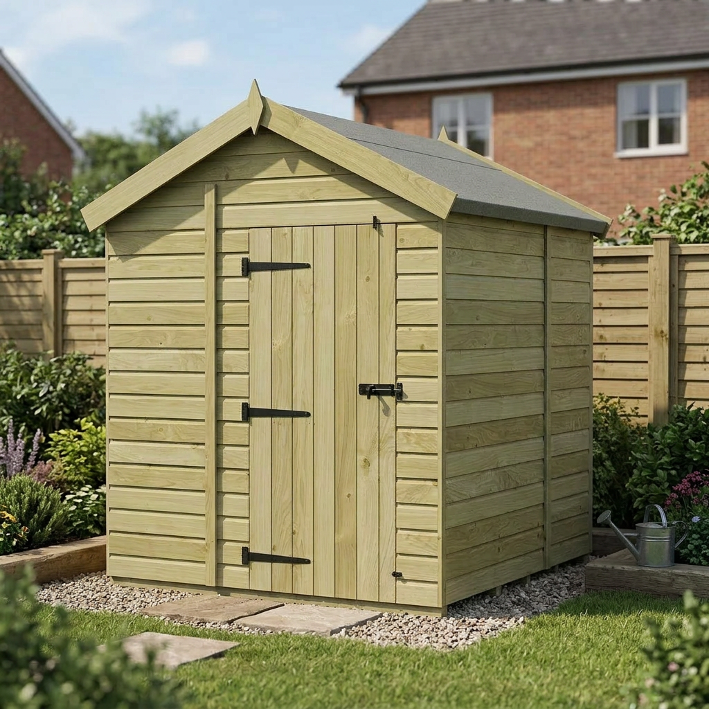 6 x 6 Apex Shed (Single Door, No Windows) - view 6