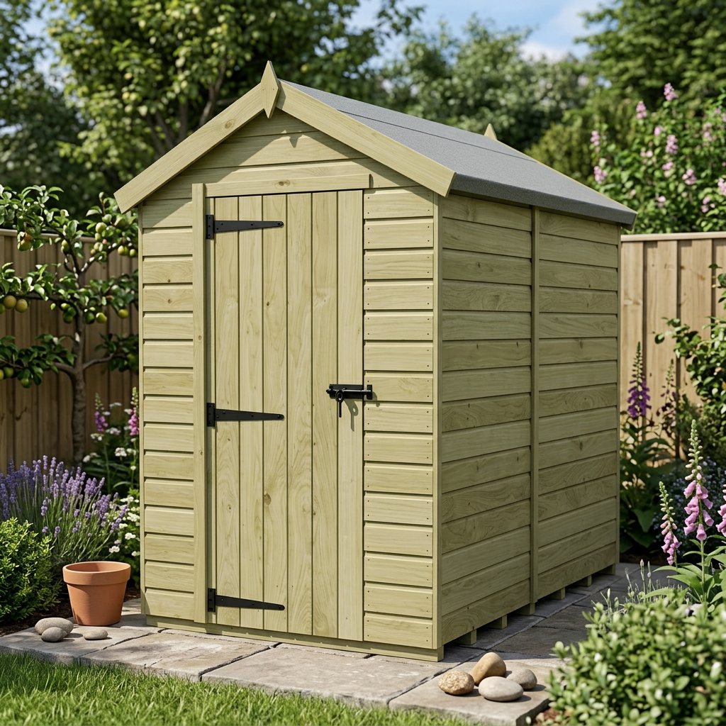 5 x 8 Apex Shed (Single Door, No Windows) - view 5