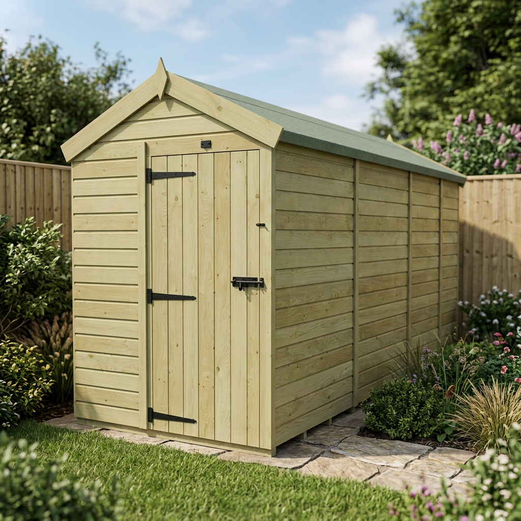 5 x 13 Apex Shed (Single Door, No Windows) - view 6