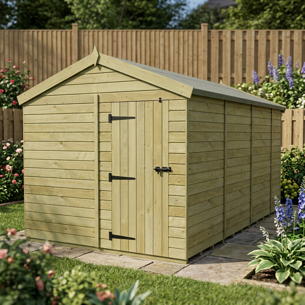 8 x 15 Apex Shed (Single Door, No Windows) - view 6