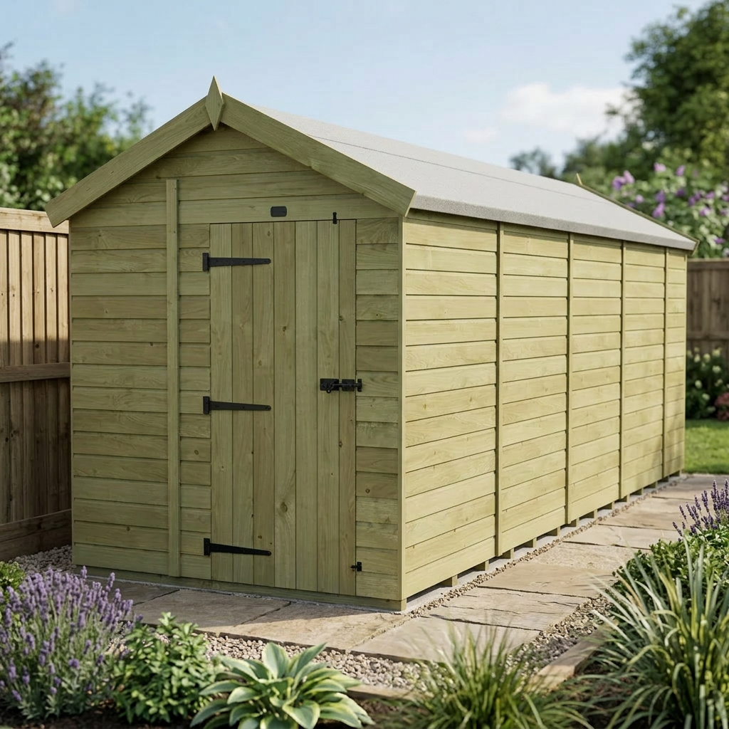6 x 17 Apex Shed (Single Door, No Windows) - view 6