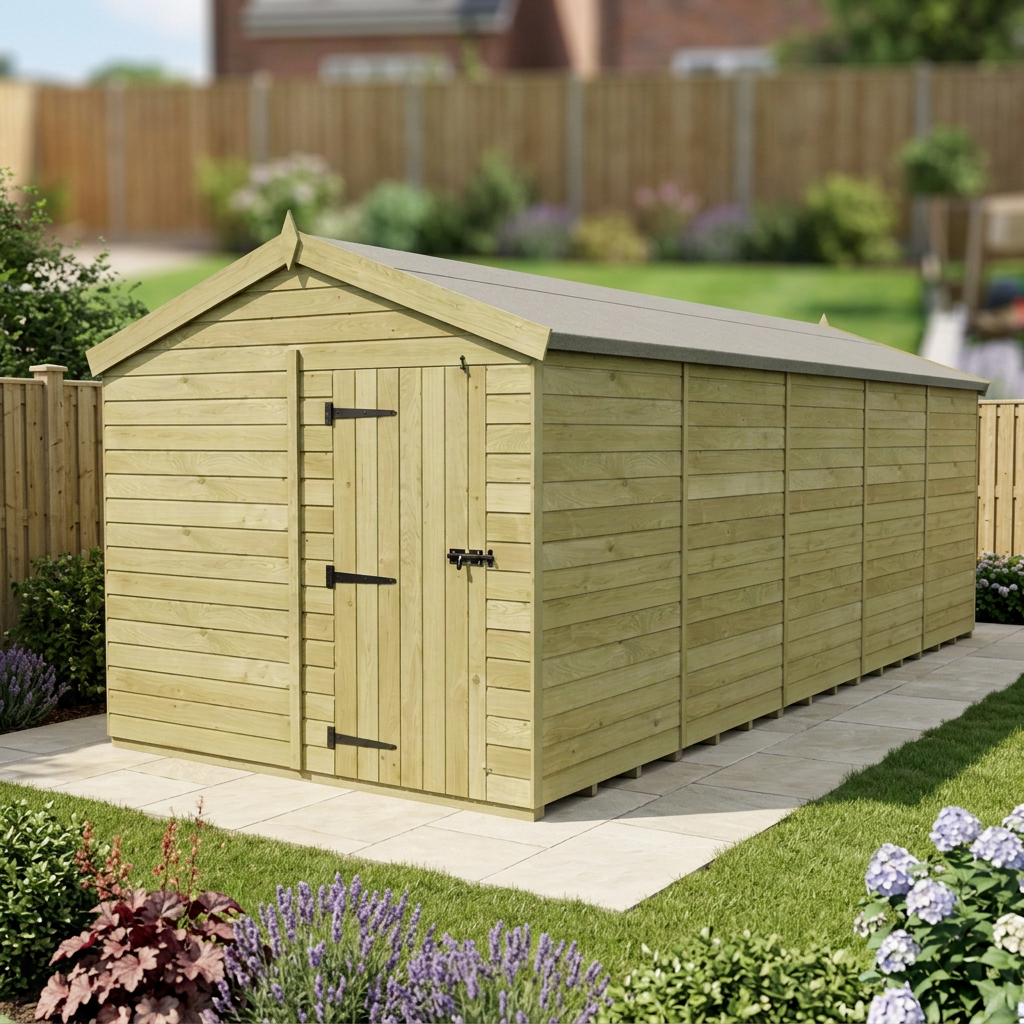 8 x 20 Apex Shed (Single Door, No Windows) - view 6