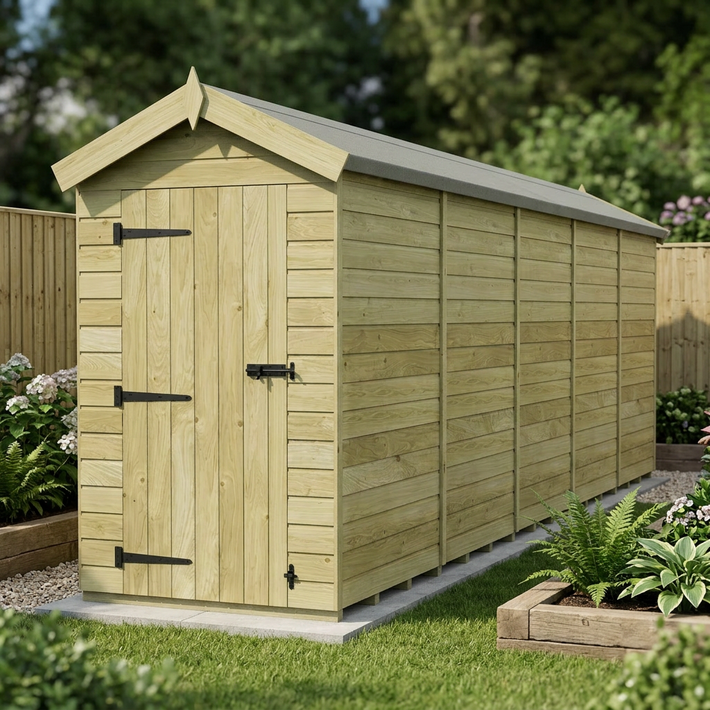4 x 20 Apex Shed (Single Door, No Windows) - view 6