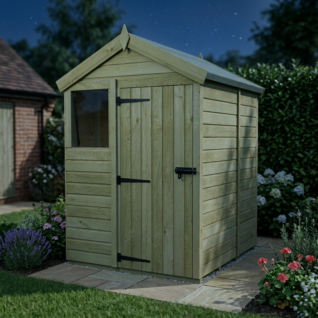 5 x 5 Apex Shed (Single Door, With Windows) - view 6