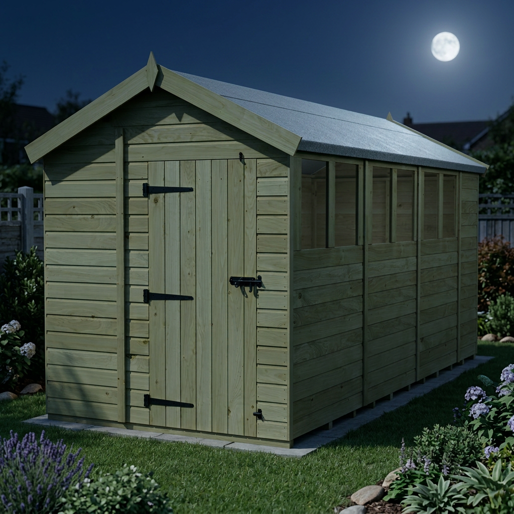 7 x 14 Apex Shed (Single Door, With Windows) - view 6