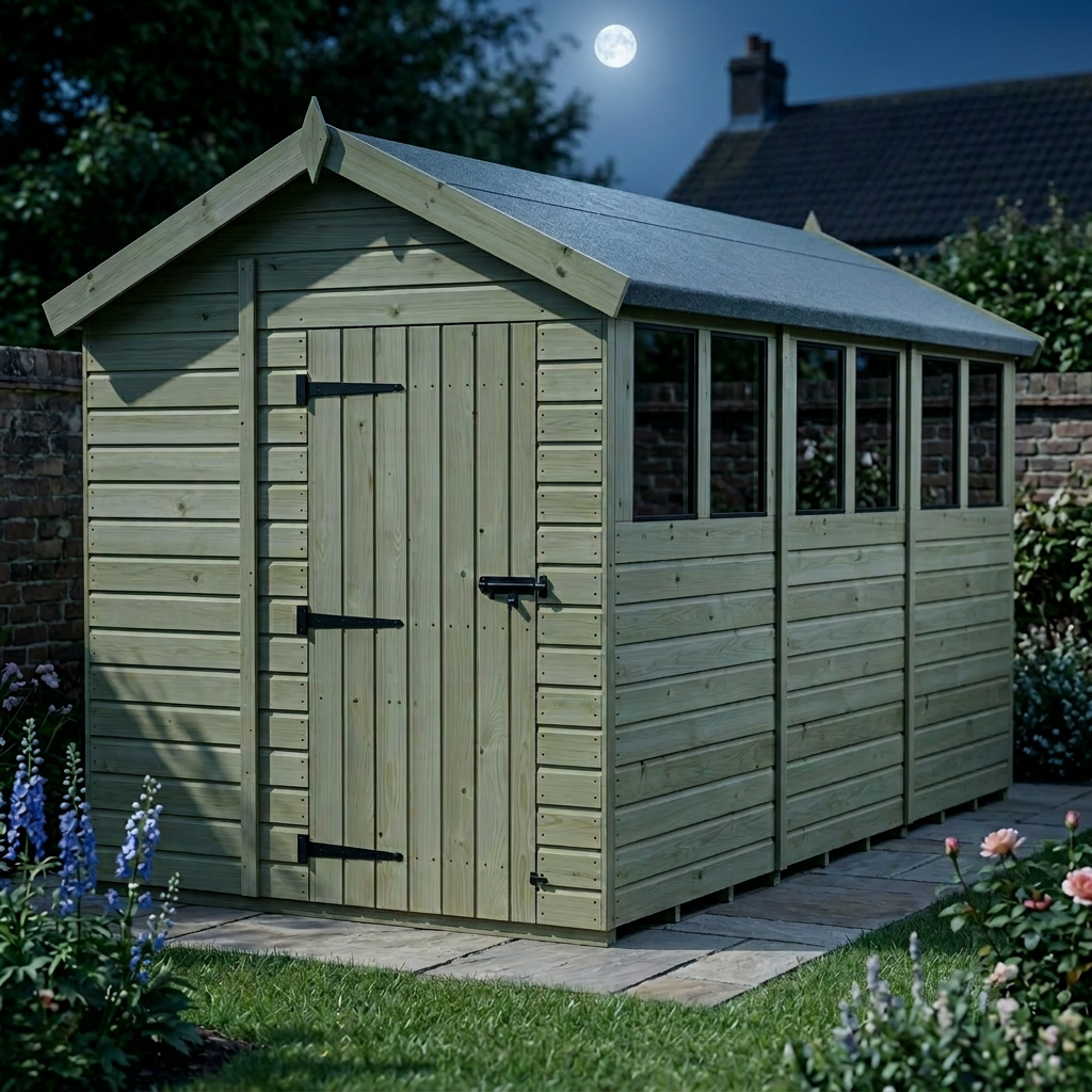 6 x 12 Apex Shed (Single Door, With Windows) - view 6
