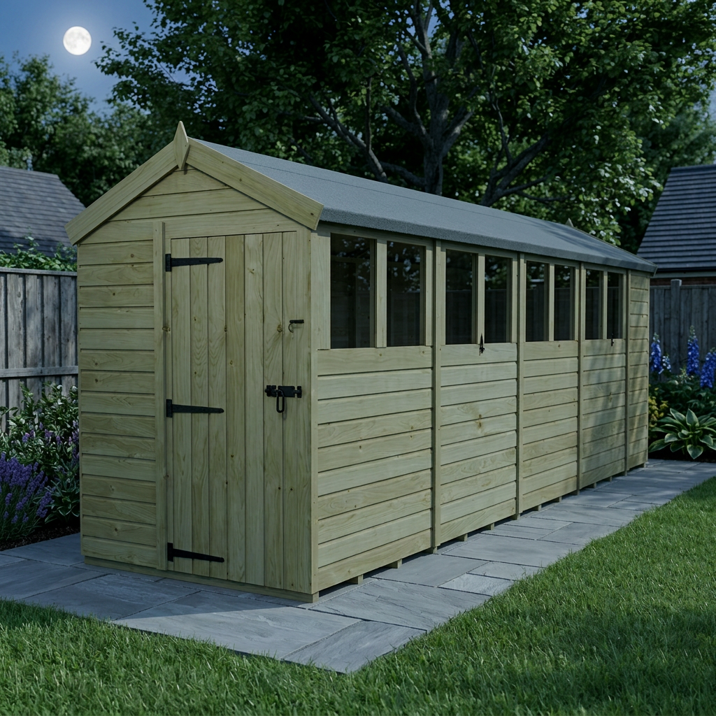 5 x 18 Apex Shed (Single Door, With Windows) - view 6