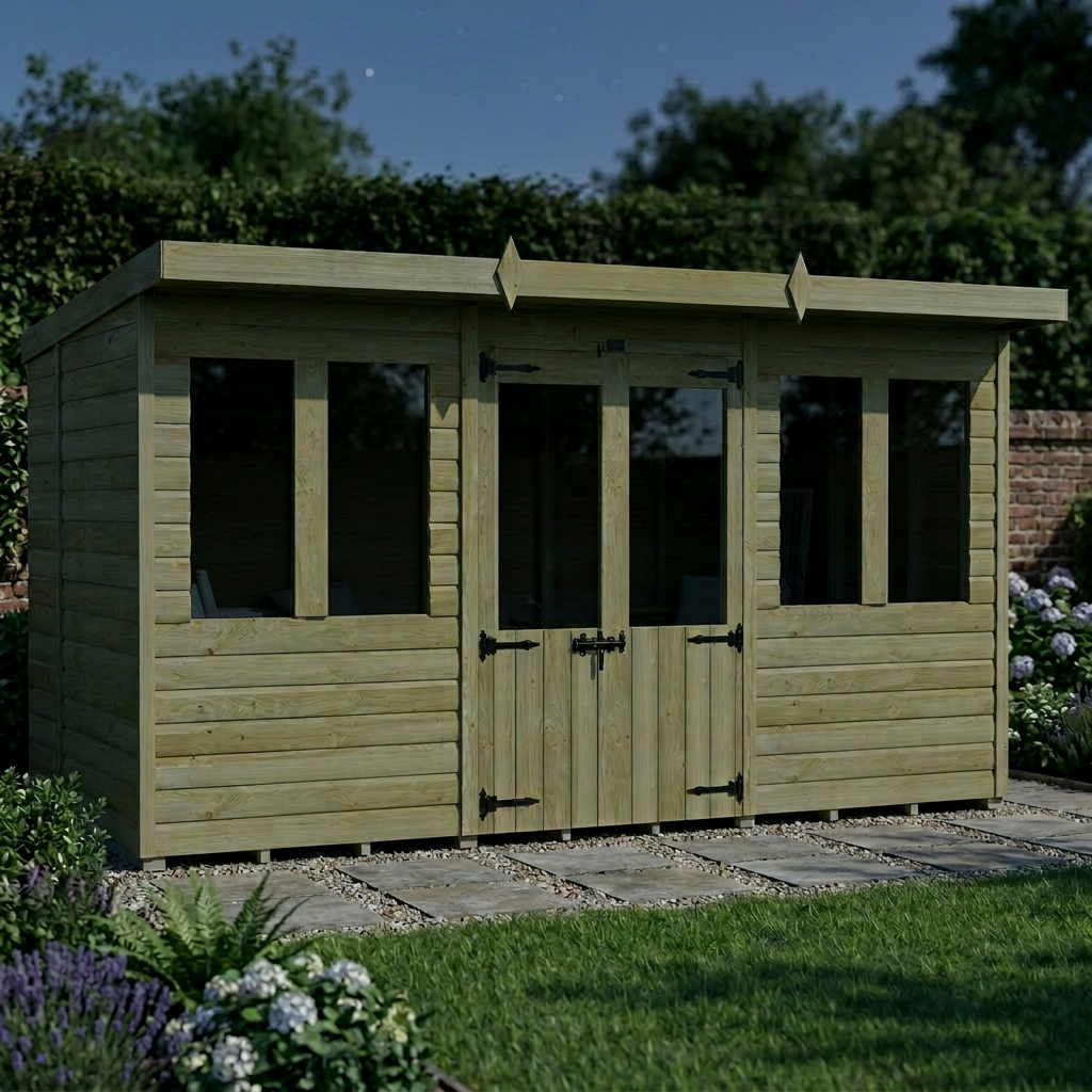 12 x 6 Pent Summer House - view 6
