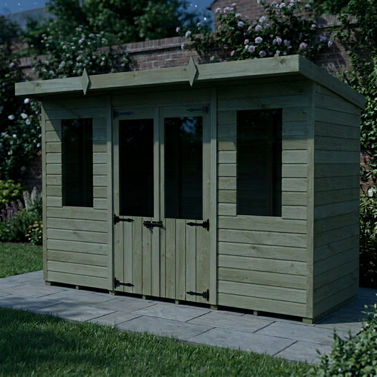 10 x 4 Pent Summer House - view 4