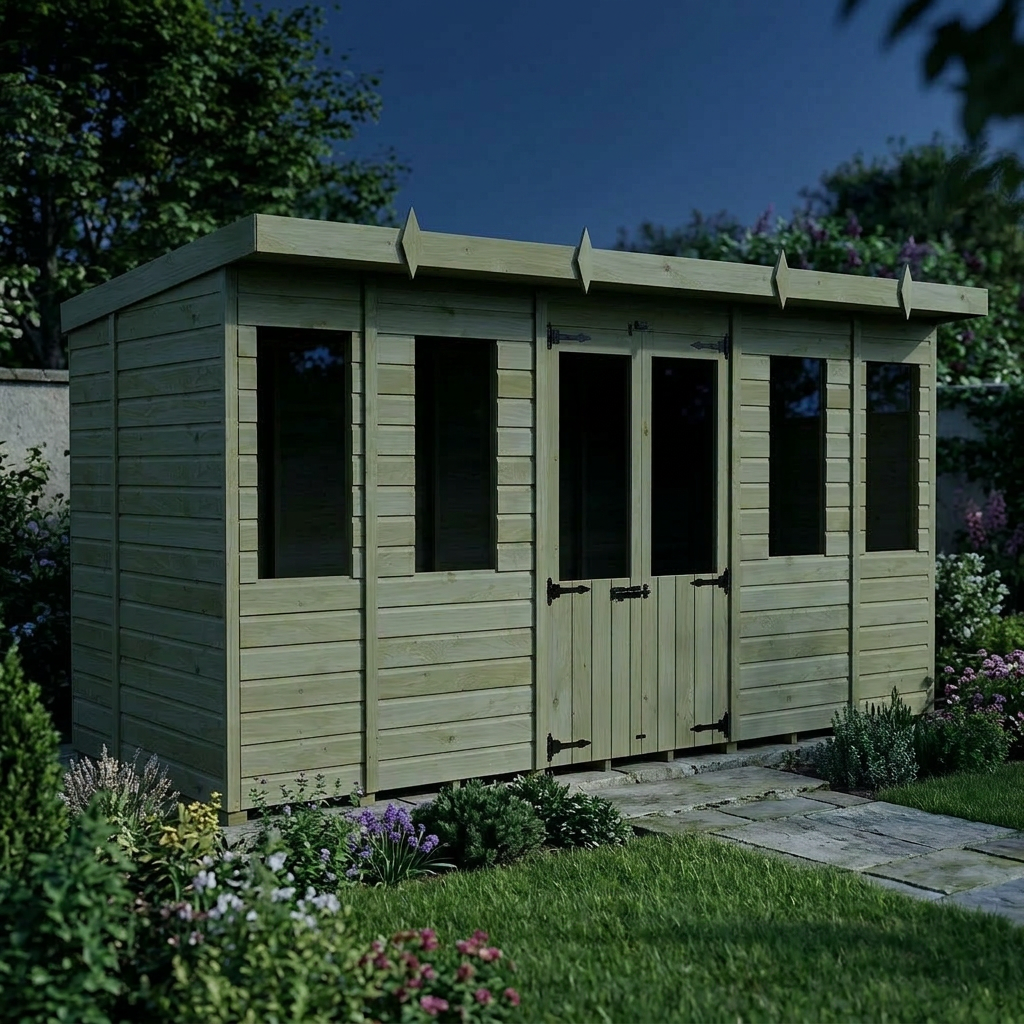 14 x 5 Pent Summer House - view 6