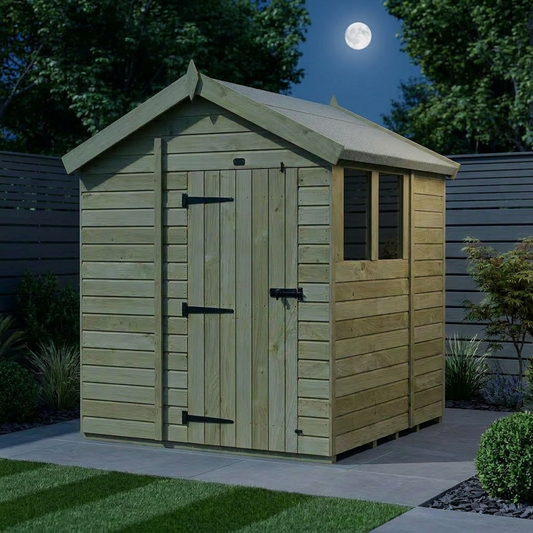 6 x 6 Apex Shed (Single Door, With Windows) - view 2