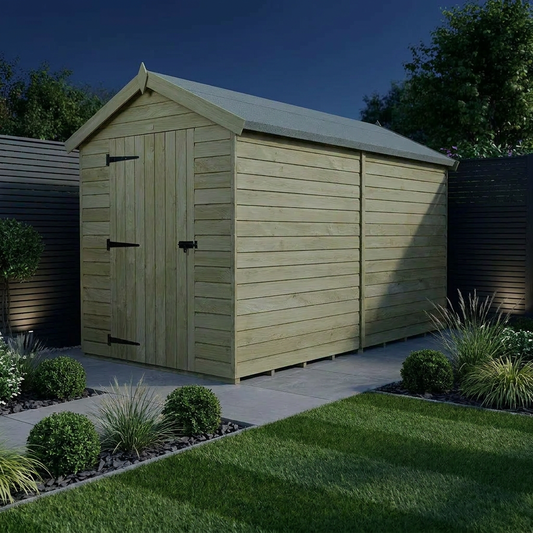 4 x 12 Apex Shed (Single Door, No Windows) - view 2