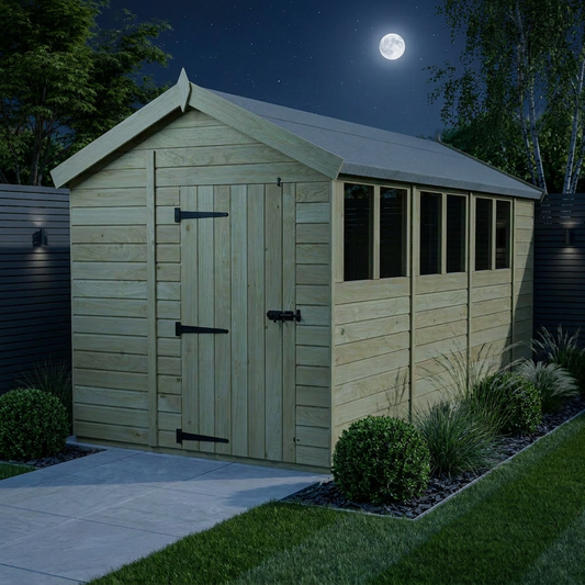 6 x 15 Apex Shed (Single Door, With Windows) - view 2