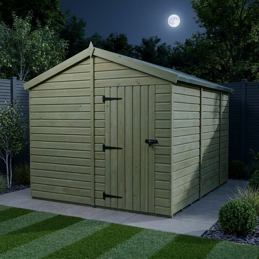 8 x 9 Apex Shed (Single Door, No Windows) - view 2