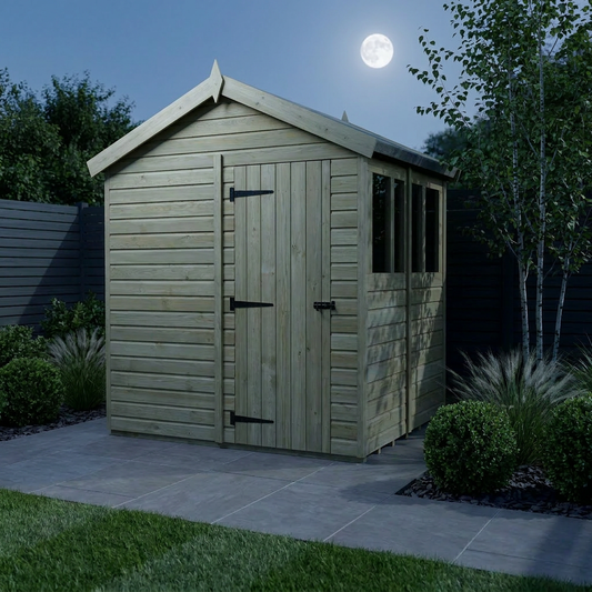 8 x 8 Apex Shed (Single Door, With Windows) - view 2