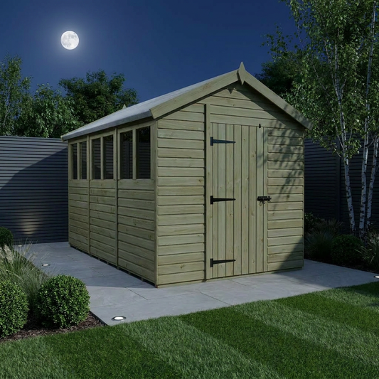 7 x 12 Apex Shed (Single Door, With Windows) - view 2