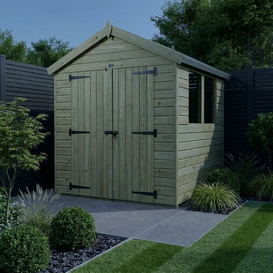 6 x 4 Apex Shed (Double Door, With Windows) - view 2