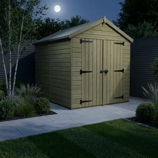 8 x 5 Apex Shed (Double Door, No Windows) - view 2