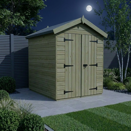 4 x 6 Apex Shed (Double Door, No Windows) - view 2