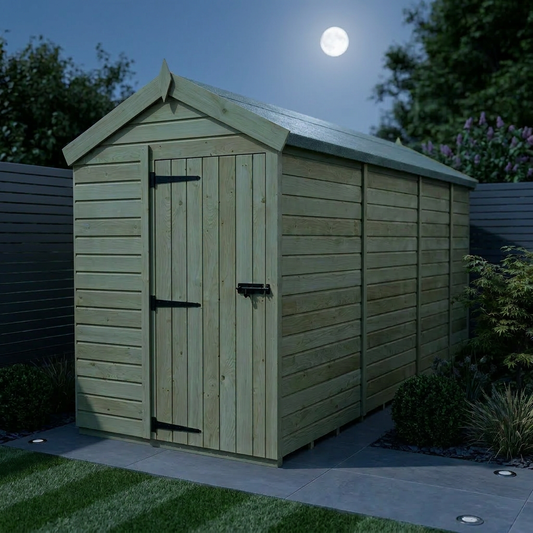 5 x 13 Apex Shed (Single Door, No Windows) - view 2