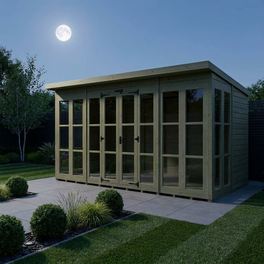 20 x 8 Georgian Window Pent Summer House - view 2