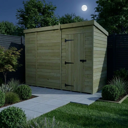 9 x 4 Pent Shed (Single Door, No Windows) - view 2