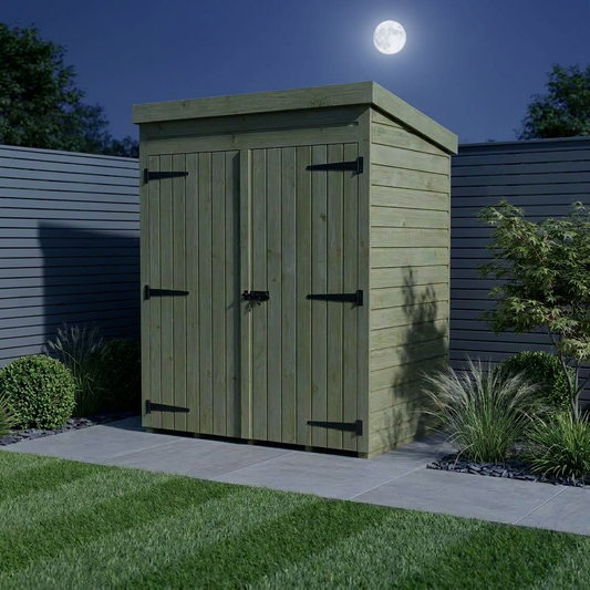 4 x 5 Pent Shed (Double Door, No Windows) - view 4