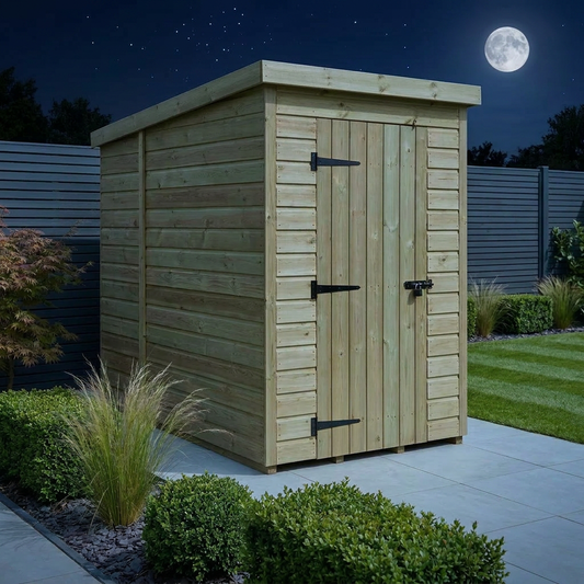 4 x 6 Pent Shed (Single Door, No Windows) - Pent Shed