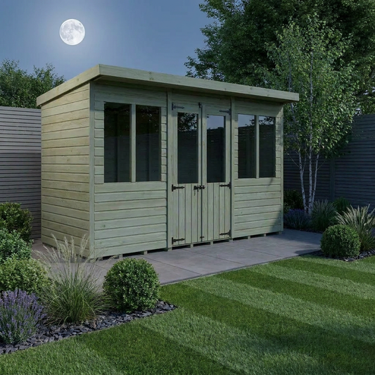 12 x 4 Pent Summer House - Pent Summer House